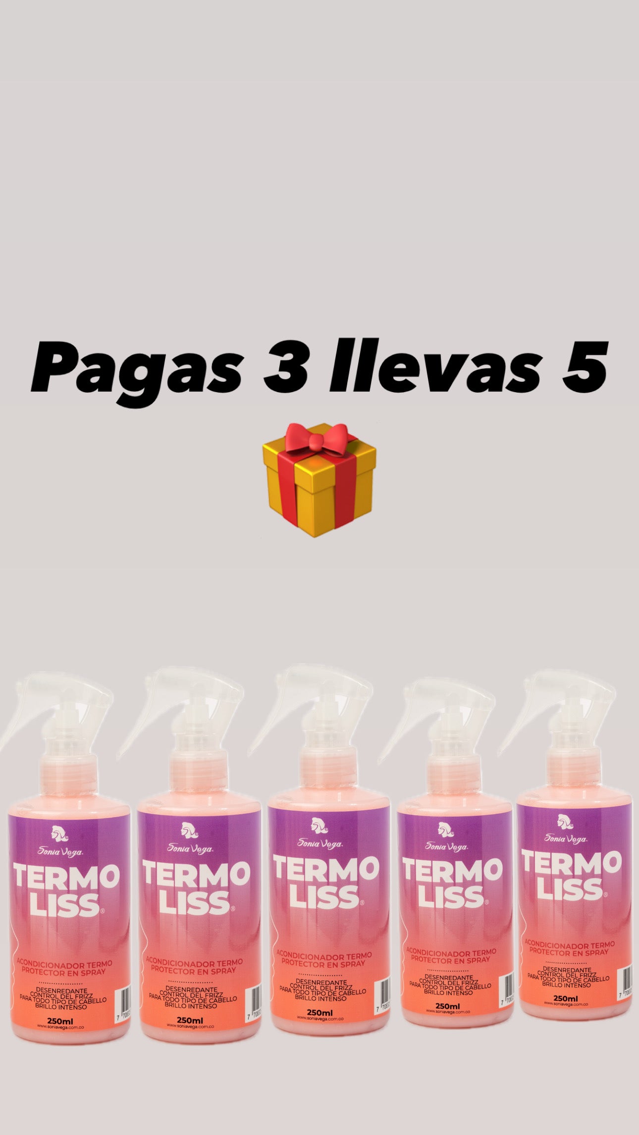 Pagas 3 termoliss en spray llevas 5