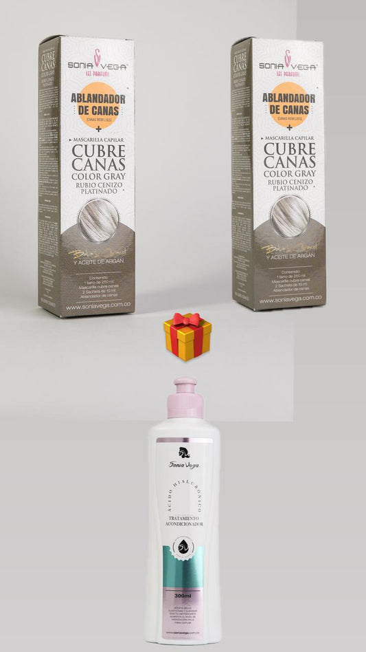 Pagas 2 cubre canas y te obsequiamos un acondicionador ácido hialuronico image 0